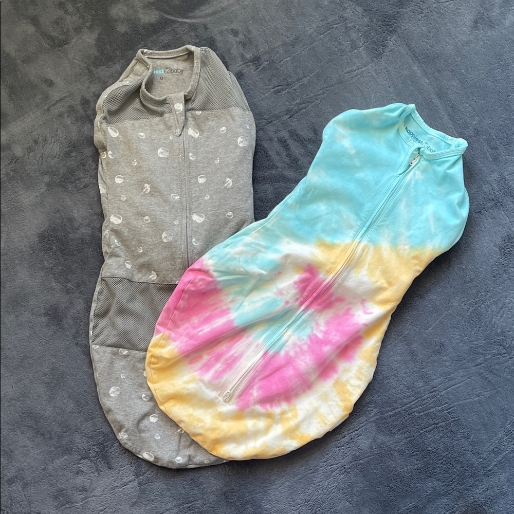 Happiest Baby M Baby Sleep Sacks in Gray and Tie-Dye (Not for use with SNOO)